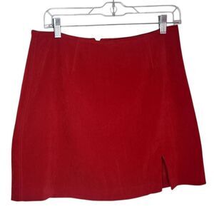 Express Vintage 90s Mini Skirt Cherry Red size 11/12